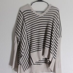 Asymmetrical Striped Sweater